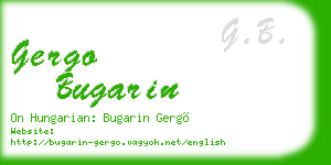 gergo bugarin business card